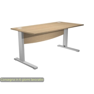 Scrivania da 120x80xH.73 cm con passacavi color Rovere Artexport Flex con Modesty Panel