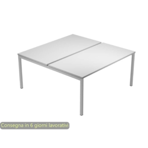 Scrivania condivisa 2 postazioni Grigia Artexport Presto Venere Plus 160x164x72,5 cm