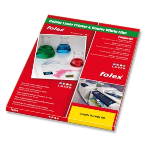 Film per stampanti laser antistrappo Folex - A3 - 115µm - Bianco opaco - Longlife Pro Matt WO (conf.50)