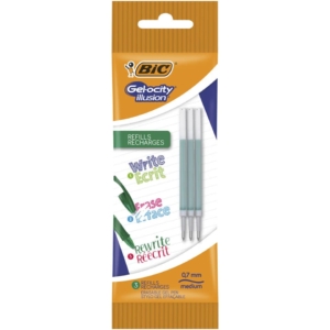 Refill per penne a sfera cancellabili BIC Gel-ocity Illusion Verde - 0,7 mm (M) 0,7 mm - 964822 (conf.3)