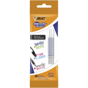 Refill per penne a sfera cancellabili BIC Gel-ocity Illusion Nero - 0,7 mm (M) - 964820 (conf.3)