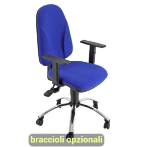 Sedia girevole operativa Unisit Team Eco smart - schiuma sagomata - rivestimento ignifugo Blu - TMSYC/IB