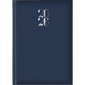 Agenda 2027 Giornaliera S/D abbinati 17x24 cm Gommato blu - 27-350FT-C10