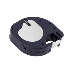 Nastro per etichettatrice Q-Connect compatibile con Dymo LetraTag - carta - Nero/Bianco - 12 mm x 4 m - KF18836