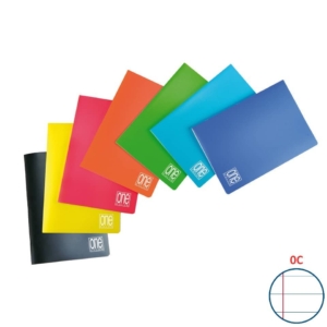 Quaderno a righe con margine A4 punto metallico Maxi One Color PM PPL - 80g/m² - rigatura C - 20 fogli +1 - colore assortito