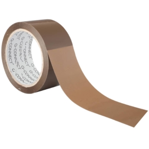 Nastro adesivo da imballo Q-Connect 50 mm x 66 m Avana - svolgimento rumoroso (conf.6)