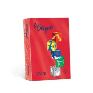 Carta colorata Favini Le Cirque A3 160g/m² colori forti Scarlatto 209 - A74C223 (risma da 250 fogli)