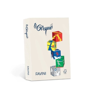 Carta colorata Favini Le Cirque A3 160g/m² colori tenui Avorio 110 - A74Q223 (risma da 250 fogli)