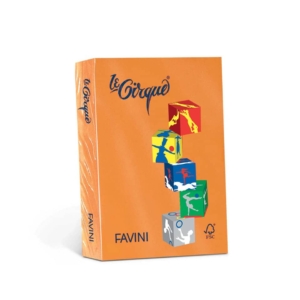 Carta colorata Favini Le Cirque A3 80g/m² colori forti Arancio Tropico 205 - A71E353 (risma da 500 fogli)