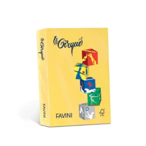 Carta colorata Favini Le Cirque A3 80g/m² colori forti Giallo Sole 202 - A71B353 (risma da 500 fogli)