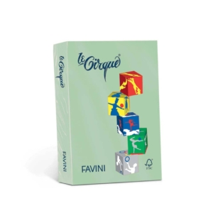 Carta colorata Favini Le Cirque A3 160g/m² colori tenui Verde 107 - A74P223 (risma da 250 fogli)