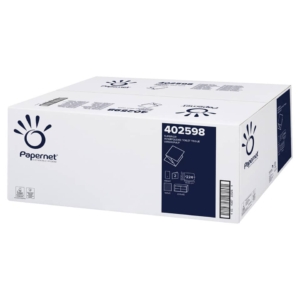 Carta igienica interfogliata Papernet 2 veli - strappi 11x21 cm - Bianco - 402598 (conf.40 fascette da 224 fogliett)