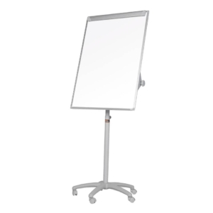 Lavagna a fogli mobili con 5 ruote Q-Connect cancellabile acciaio laccato 70x100 cm grigio - KF04159