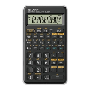 Calcolatrice scientifica Sharp EL-501T con 146 funzioni e ampio display 10+2 cifre Bianca