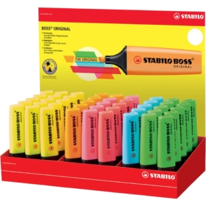 Evidenziatori Stabilo Boss Original 2-5 mm - Colori Assortiti - 70/45-1 (Espositore 45 pezzi)