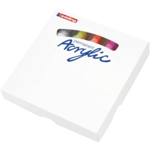 Pennarelli acrilici Tratto grande 5000 - punta scalpello 5-10 mm - Edding - Colori Assortiti neon - 4-5000-5 (conf.5)