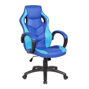 Poltrona gaming per adulti Serena Group Las Vegas L61 x P66 x H106/116 cm - Blu-Azzurro - GA9381NA