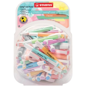 Eevidenziatori Stabilo Swing Cool Pastel - Colori Assortiti - 275/100-8-2 (Espositore 100 pezzi)