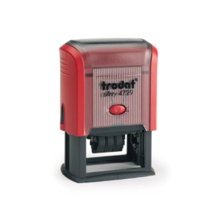 Datario con testo personalizzato Trodat Printy 4729 dimensione max pers.ne 50x30 mm - fino a 3+3 righe - nero - 182304