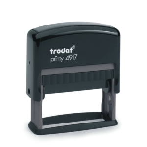 Timbro di testo personalizzato Trodat Printy 4917 dimensione max pers.ne 50x10 mm - fino a 3 righe - blu - 182255