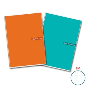 Maxi quaderno A4 copertina 200g/m² - 20+1 fogli 80g/m² Colorclub quadretti 5 mm