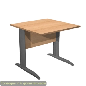 Scrivania piano Faggio 80x80xh.72 cm gamba a L in metallo Antracite opaco linea Presto Artexport - 001K2/6/AF