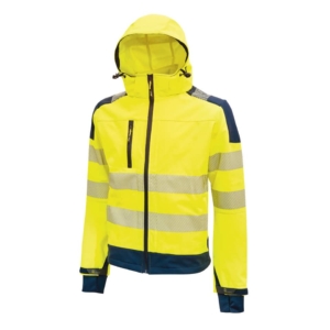 Giacca in tessuto Softshell Miky Yellow Fluo U-Power taglia XXL