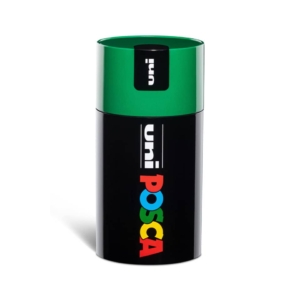 Pennarelli a tempera Uni Ball Uniposca in Gift Box - punta media Colori Assortiti - tappo barattolo Verde - M 84008578 (conf.18)