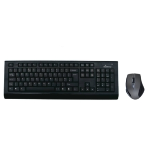 Set tastiera e mouse wireless QUERTY Media Range Nero MROS104-UK