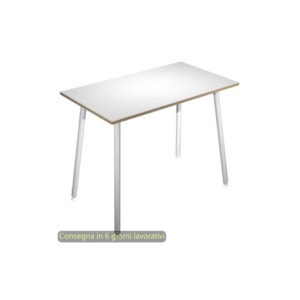 Tavolo alto Skinny Metal 180x80xh.105 cm con gambe metalliche Bianche Artexport piano Bianco - 6405-DJC-3C-AN
