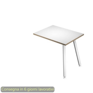 Allungo reversibile per scrivanie Skinny Metal 60x80xh.74,4 cm gambe metalliche Bianche Artexport piano Bianco - 6417-DJA-3C-AN