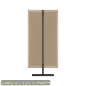 Piantana mobile in metallo Nero con 2 pannelli fonoassorbenti AvorioMoody Artexport 83,8xh.180 cm BSJ16-IB+BSAM-AQ