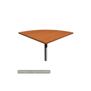 Raccordo a 90° con supporto metallico alluminio per scrivanie Presto 80x80 cm Artexport Ciliegio - 313-11_H