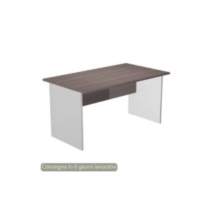 Scrivania Frassino toscano 120x80xH72 cm gamba a pannello Grigia linea Presto Artexport - 004PAN/F5