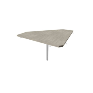 Raccordo 90° piano cemento 84x84xh.75 cm gamba in acciaio Argento per scrivanie Practika P4 Quadrifoglio ECRA9004-CL-A