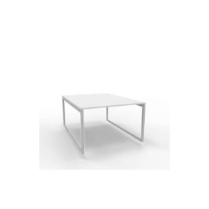 Bench piano Grigio 120x160xh.75 cm gamba ad anello in acciaio Argento linea Practika P2 Quadrifoglio - ECBEA12-GR-A