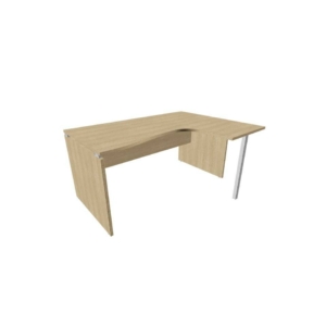 Scrivania angolare destra piano Rovere 160x120xh.75 cm fianco a pannello in melaminico Practika P4 ECSLP16D-RK-RK