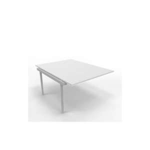 Postazione aggiuntiva bench piano Grigio 120x160xh.75 cm gamba a ponte in acciaio Argento Practika P3 - ECBIC12-GR-A