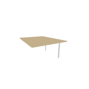 Postazione aggiuntiva bench piano Rovere 120x160xh.75 cm gamba a ponte in acciaio Argento Practika P3 - ECBIC12-RK-A