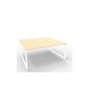 Bench piano Rovere 180x160xh.75 cm gamba ad anello in acciaio Bianco linea Practika P2 Quadrifoglio - ECBEA18-RK-I