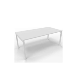 Scrivania piano Bianco 160x80xh.75 cm gamba a ponte in acciaio Bianco linea Practika P3 Quadrifoglio - ECSPT160-BA-I