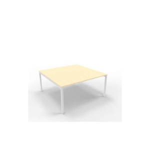 Bench piano Rovere 160x160xh.75 cm gamba a ponte in acciaio Argento linea Practika P3 Quadrifoglio - ECBEC16-RK-A