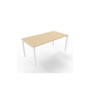 Scrivania piano Rovere 160x80xh.75 cm gamba a ponte in acciaio Bianco linea Practika P3 Quadrifoglio - ECSPT160-RK-I