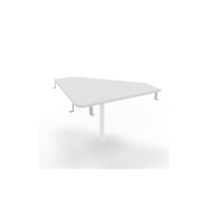 Raccordo 90° piano Grigio 84x84xh.75 cm gamba in acciaio Bianco per scrivanie Practika P3 Quadrifoglio ECRA9003-GR-I