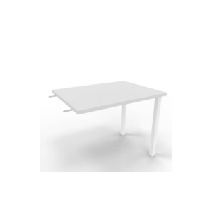 Dattilo scrivania sospeso piano Grigio 80x60xh.75 cm gamba sezione quadrata in acciaio Bianco Practika ECDM080-GR-I