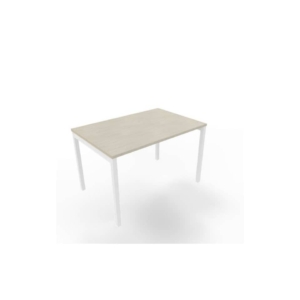 Scrivania piano cemento 120x80xh.75 cm gamba a ponte in acciaio Bianco linea Practika P3 Quadrifoglio - ECSPT120-CL-I