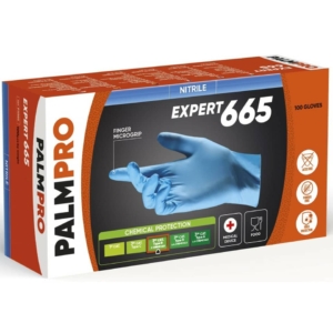 Guanti monouso in nitrile Palmaro Expert 665 Icoguanti taglia L - Blu - PX665-L (conf.100)