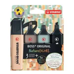 Evidenziatori Stabilo Boss Nature Colors - Colori Assortiti - 70/4-2-5 (conf.4)
