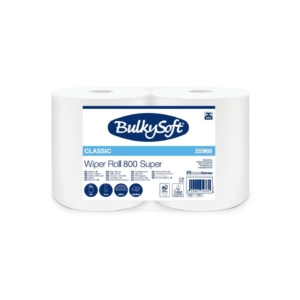 Bobine multiuso 2 veli Bulkysoft Wiper 800 Super in cellulosa 84 m - 55969.E20 (conf.2 rotoli)