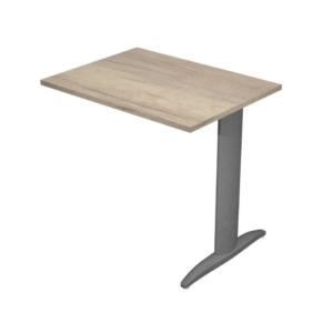 Allungo diretto con fianco metal a T 80x60xH.72 cm rovere canadese Presto gamba antracite opaco 7016